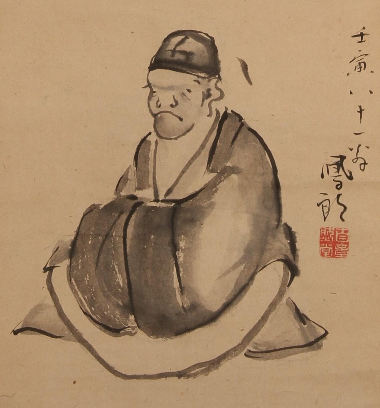 田川鳳朗画　芭蕉像