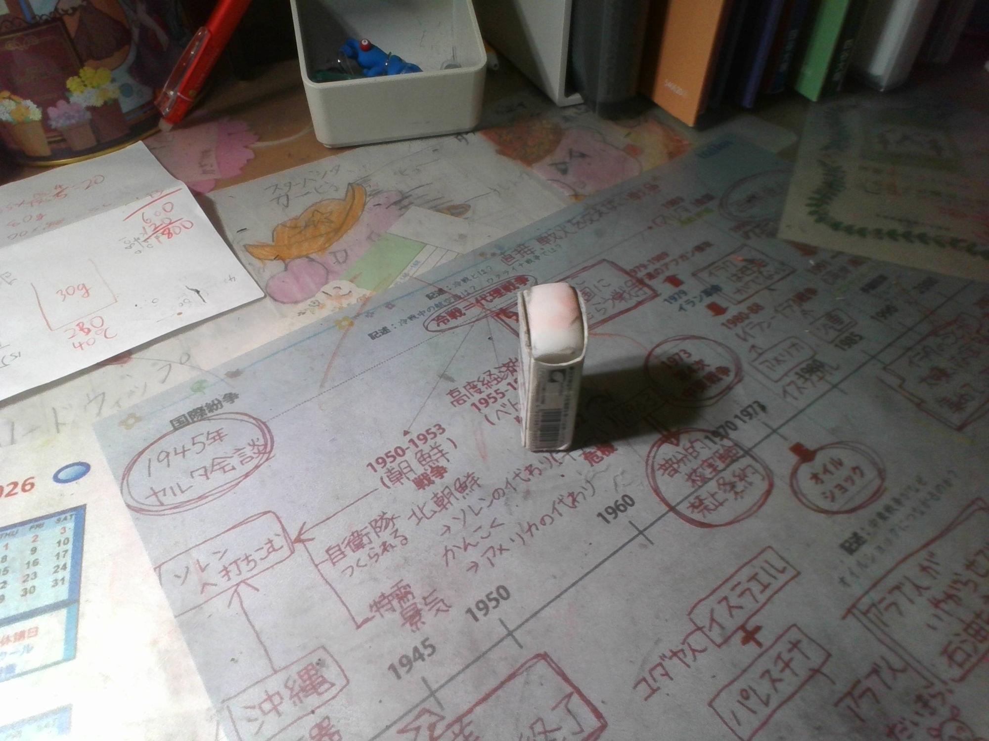 写真:炎天下消しゴム溶け出す温暖化